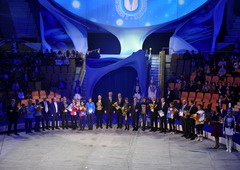 Во время торжественной церемонии закрытия юбилейных зимних Спартакиад ОАО «Газпром»