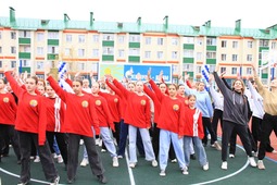 Торжественное открытие многофункциональной спортивной площадки в городе Стрежевой