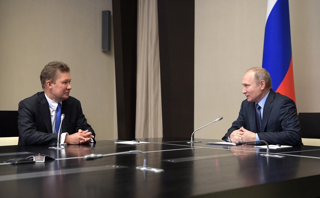 Владимир Путин поздравил коллектив «Газпрома» с 25-летием. Фото сайта kremlin.ru