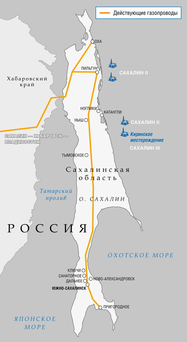 В 2014 году «Газпром» планирует начать промышленную добычу газа на Киринском месторождении
