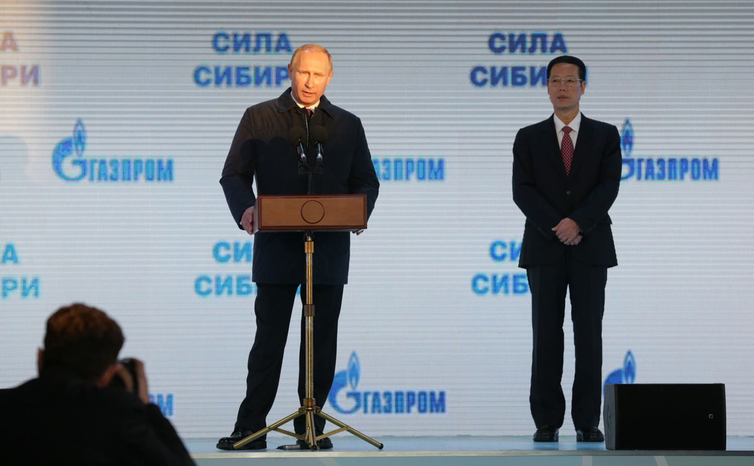 Владимир Путин и Чжан Гаоли