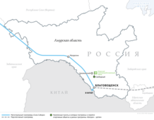 Схема газопроводов в Амурской области