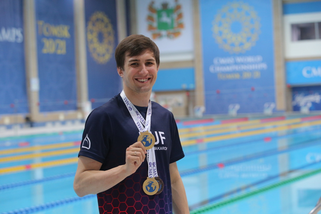Павел Макаров завоевал на чемпионате мира по подводному спорту три медали: две золотые и одну бронзовую