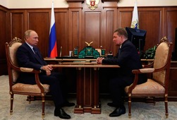 Рабочая встреча Президента Российской Федерации Владимира Путина Алексея Миллера
