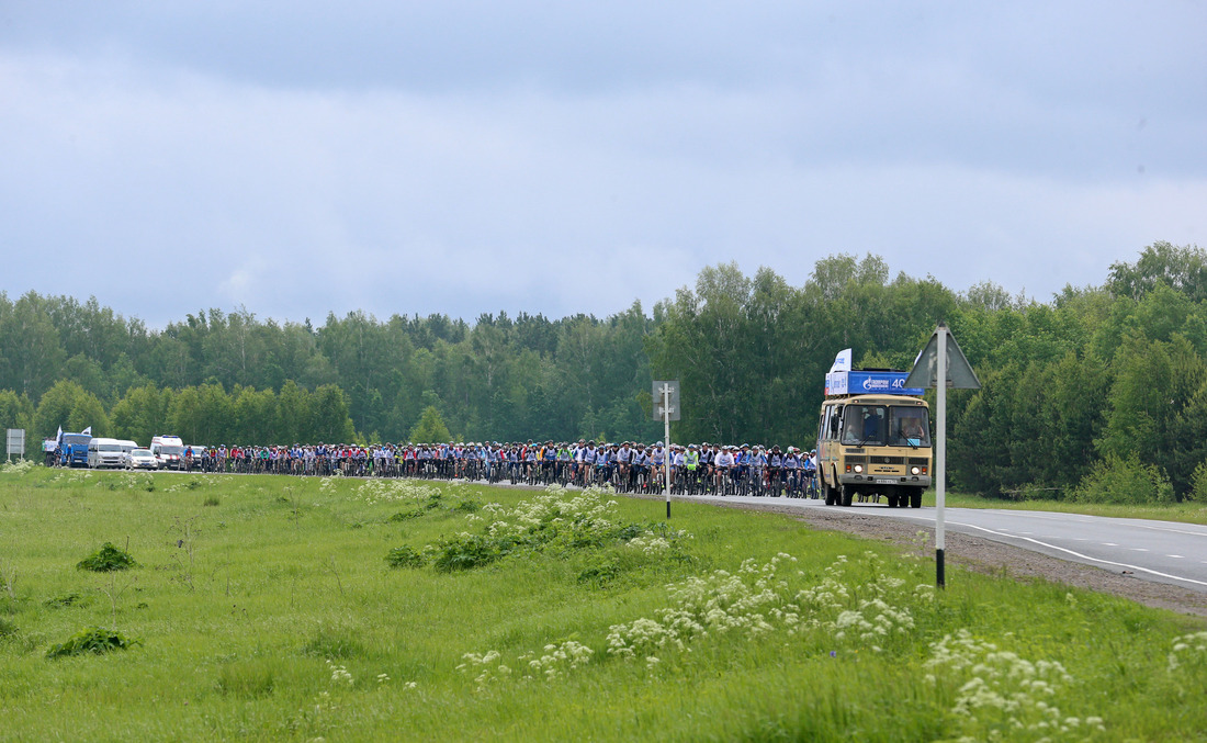 Трасса велопробега в Томске в этом году составила 75 километров.