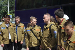 Бойцы стройотряда перед отправкой на объекты ООО «Газпром трансгаз Томск».