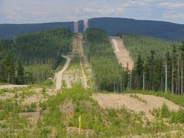 Трасса магистрального газопровода «Сила Сибири» в районе кранового узла №1480