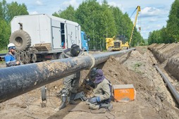 Устранение дефектов на объектах магистрального транспорта газа в Новосибирском ЛПУМГ.
