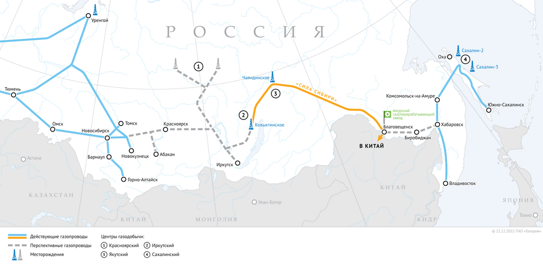 Освоение газовых ресурсов и формирование газотранспортной системы на Востоке России