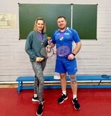 Алексей Гордеев из УАВР-2 с женой завоевал три медали на турнире по бадминтону