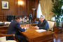 Алексей Миллер и Глава Республики Саха (Якутия) Егор Борисов во время встречи
