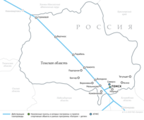 Схема газопроводов в Томской области