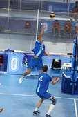 Острые моменты игр мужской  сборной по волейболу
