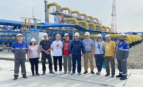 Группа промышленных туристов на компрессорной станции «Ерофей Хабаров»