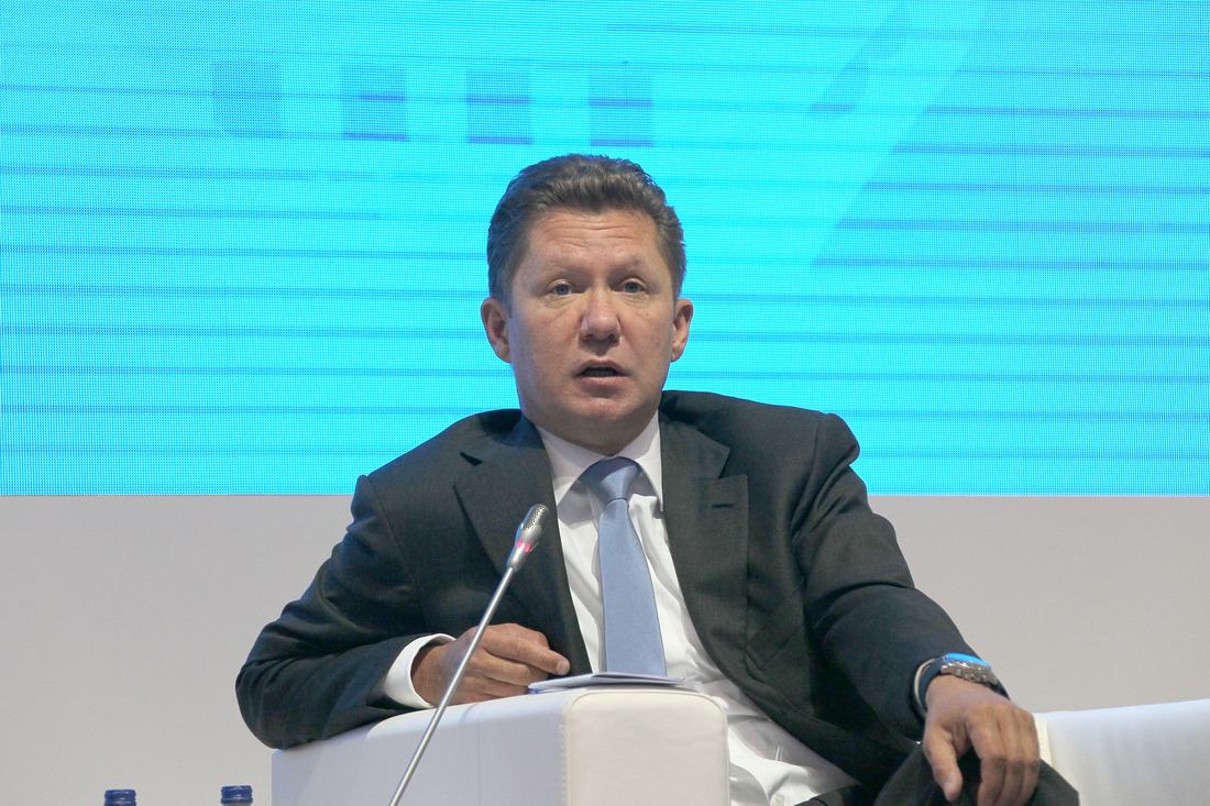Алексей Миллер во время выступления на Петербургском международном экономическом форуме — 2014